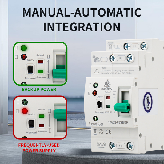 Single Phase Automatic Transfer Switch (ATS) | 2P 40A-100A Dual Power Changeover for 110V/230V Uninterrupted Supply