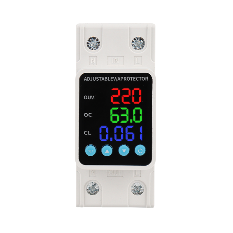 Adjustable Voltage/Current Protector HEVGKEOU | Digital Display for Voltage, Current & Power | Custom Overload Settings with One-Button Control