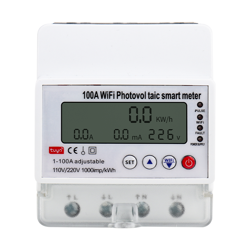 Tuya WiFi Solar Energy Meter & Smart Breaker Timer | Bidirectional PV Monitor with Remote App Control for Home Appliances