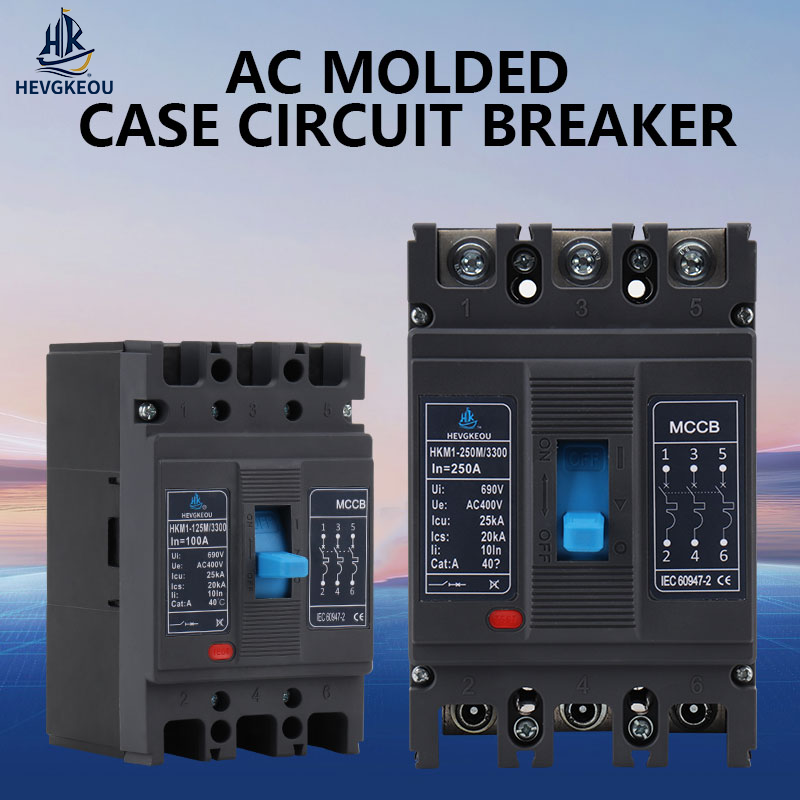 Flame-Retardant 3p MCCB Molded Case Circuit Breaker Leakage Protection Overload Short-Circuit Protector
