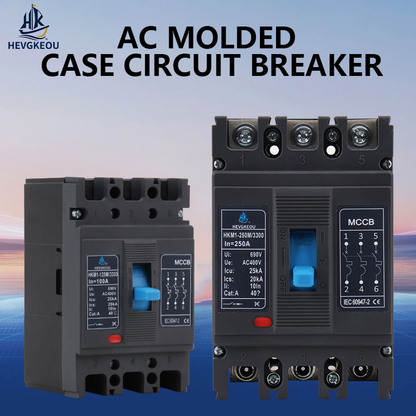 Flame-Retardant 3p MCCB Molded Case Circuit Breaker Leakage Protection Overload Short-Circuit Protector