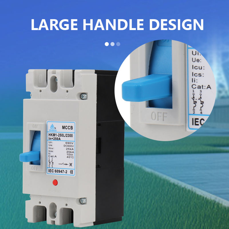MCCB with Leakage Protection Molded Case Circuit Breaker Flame-Retardant Overload Short-Circuit Protector