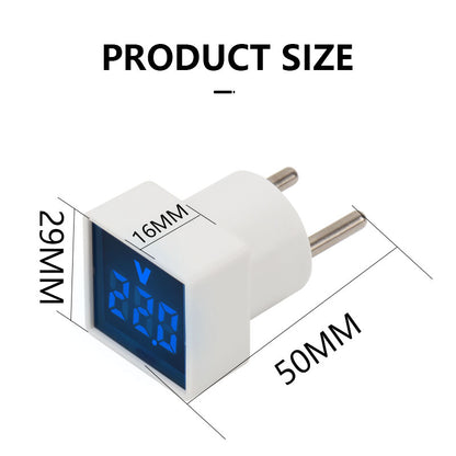 Mini Universal Square Voltmeter LED Digital Voltmeter Ammeter AC 50-500V 2-in-1 Voltage & Current Indicator with Built-in CT