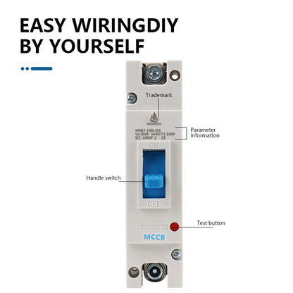 MCCB with Leakage Protection Molded Case Circuit Breaker Flame-Retardant Overload Short-Circuit Protector