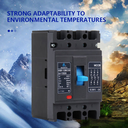 Flame-Retardant 3p MCCB Molded Case Circuit Breaker Leakage Protection Overload Short-Circuit Protector