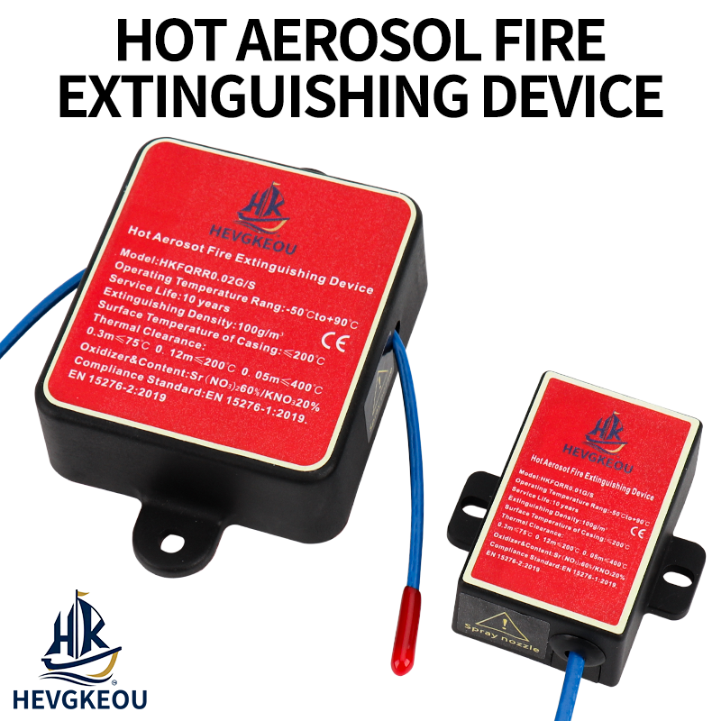 Square Fire Extinguisher for Electrical Cabinets Up to 0.4m³ | Automatic N₂ Aerosol Suppressor, DIN Rail Mount with Strong Adhesive