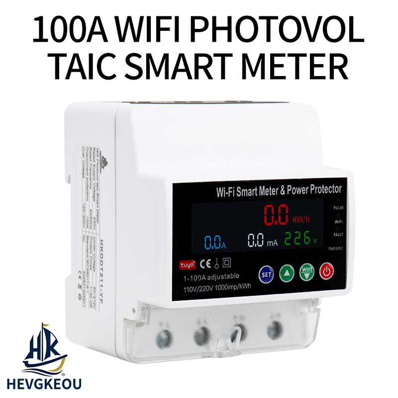 100A Tuya WiFi Smart Breaker with Timer | Overload/Voltage Protection & PV Bidirectional Metering for Solar Systems