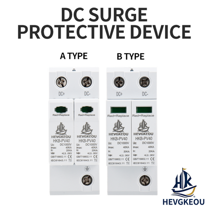 PV DC Surge Protective Device (SPD) Type 2 | 2-Pole Surge Arrester for Solar Inverters & Controllers | Lightning & Surge Protection for Photovoltaic Systems