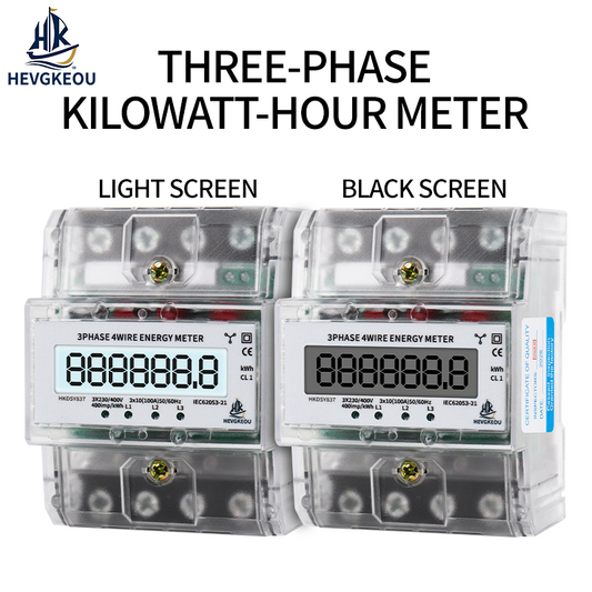 380V 3-Phase AC Current Panel Meter | 4-Wire Miniature Ammeter for Compact DIN Rail Mounting & Electrical Cabinets