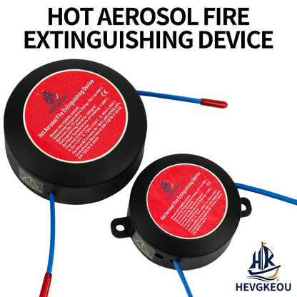 Compact Round Fire Extinguisher for Electrical Cabinets | Automatic N₂ Aerosol Suppressor, DIN Rail Mount up to 0.4m³