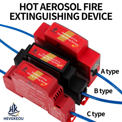 Aerosol Fire Suppression Device for Distribution Boxes | N₂ DIN Rail Mount | Flame-Retardant PC Housing with Strong Adhesive | Automatic Fire Extinguisher for Electrical Panels