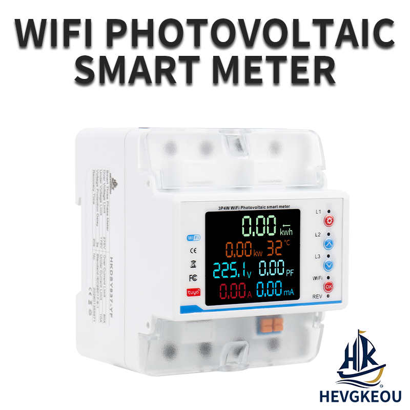 Smart 3-Phase Power Manager: Tuya WiFi kWh Meter with Leakage Protection, OVP/UVP Relay & Bi-Directional Monitoring | 4-in-1 Energy Management System for Solar, Industry & Commercial Use