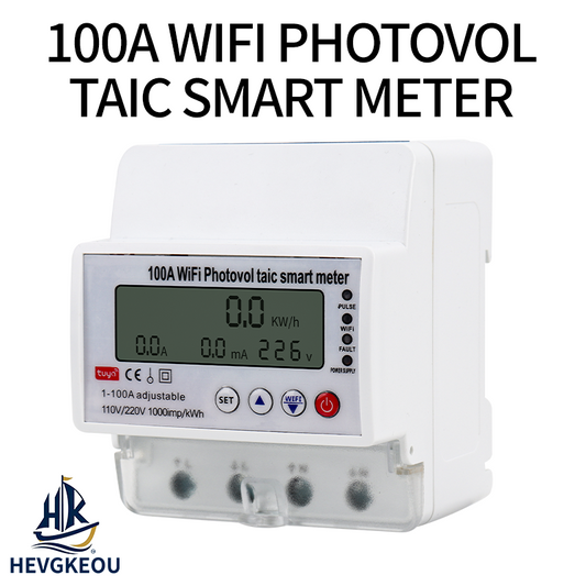 Tuya WiFi Solar Energy Meter & Smart Breaker Timer | Bidirectional PV Monitor with Remote App Control for Home Appliances