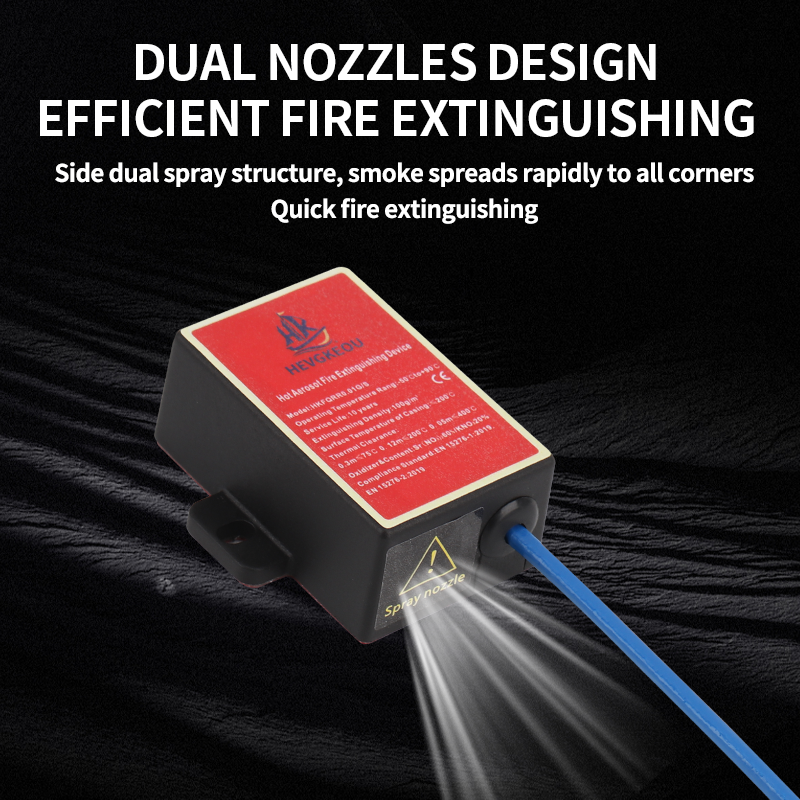 Square Fire Extinguisher for Electrical Cabinets Up to 0.4m³ | Automatic N₂ Aerosol Suppressor, DIN Rail Mount with Strong Adhesive