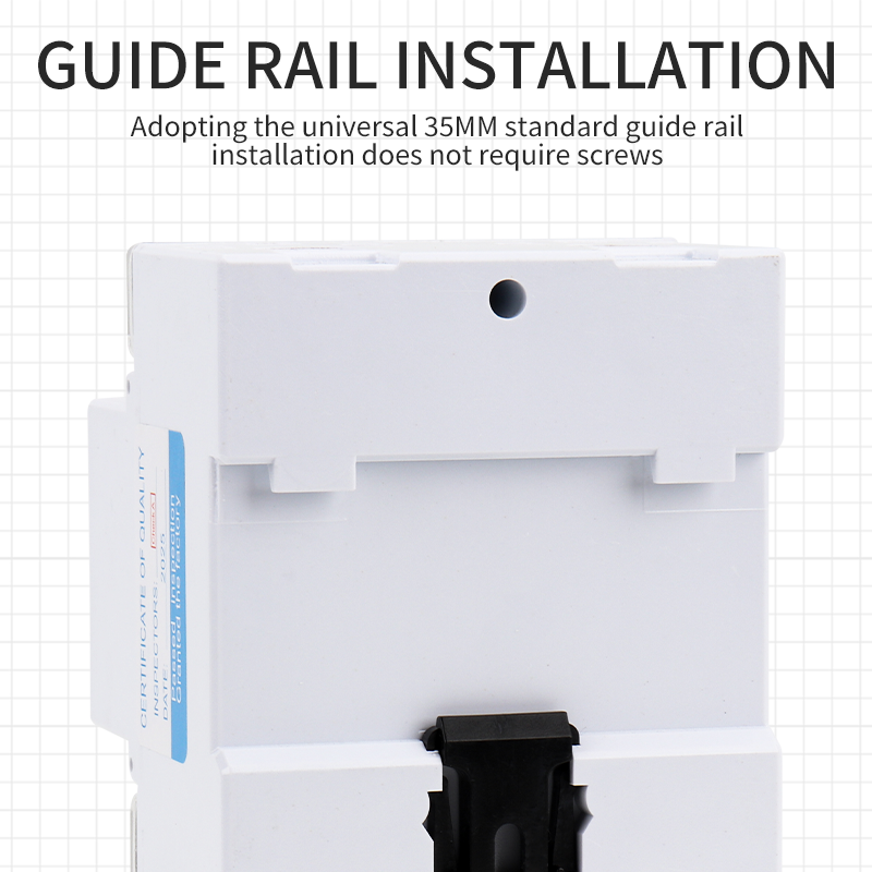 10-40A Single Phase Wattmeter Power Meter | DIN Rail Mount Electricity Consumption Monitor with LED Display for Home/Commercial