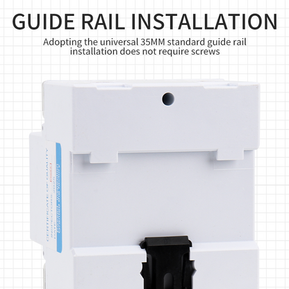 10-40A Single Phase Wattmeter Power Meter | DIN Rail Mount Electricity Consumption Monitor with LED Display for Home/Commercial