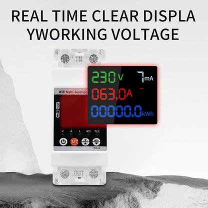 Smart Home WiFi Circuit Breaker by HEVGKEOU | Auto Reclosing with Remote App Control & Real-Time Voltage Monitoring | Tuya-Compatible Smart MCB for Home Automation