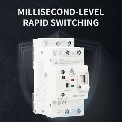 Single Phase Automatic Transfer Switch (ATS) | 2P 40A-100A Dual Power Changeover for 110V/230V Uninterrupted Supply