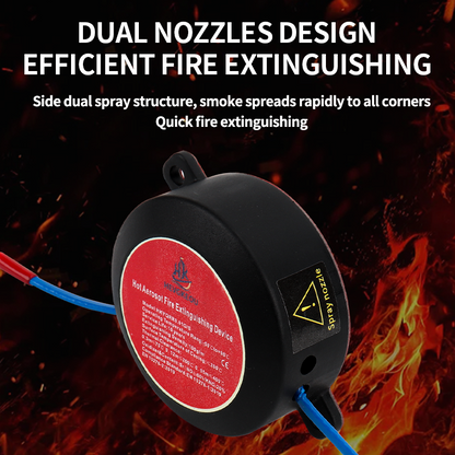 Compact Round Fire Extinguisher for Electrical Cabinets | Automatic N₂ Aerosol Suppressor, DIN Rail Mount up to 0.4m³