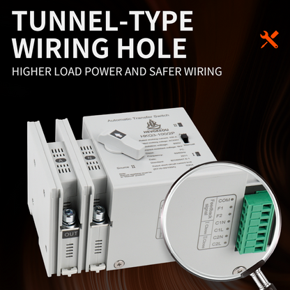 2P 100A Automatic Transfer Switch (ATS) | 230VAC Dual Power Changeover | Auto/Manual with Seamless Millisecond Switching | DIN Rail