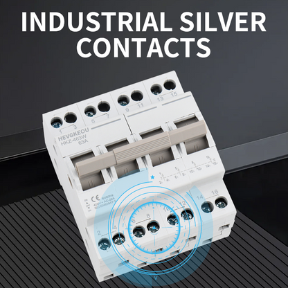 Manual Transfer Switch (MTS) 4P 63A | DIN Rail Modular Isolator | Dual Power Changeover & Main Disconnect Switch for Household & Commercial Use