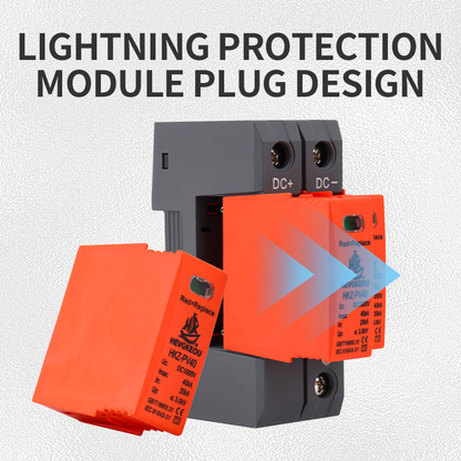 2P DC Type 2 Surge Protector (SPD) | High-Level Lightning & Transient Protection for Solar & DC Power Systems