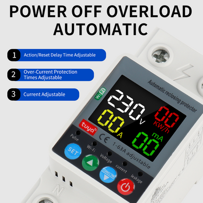 ATS 110V 125A 2P Automatic Transfer Switch | DIN Rail Dual Power Changeover for Solar/City Power/Generator | Uninterrupted Power Supply for Home & Off-Grid Systems