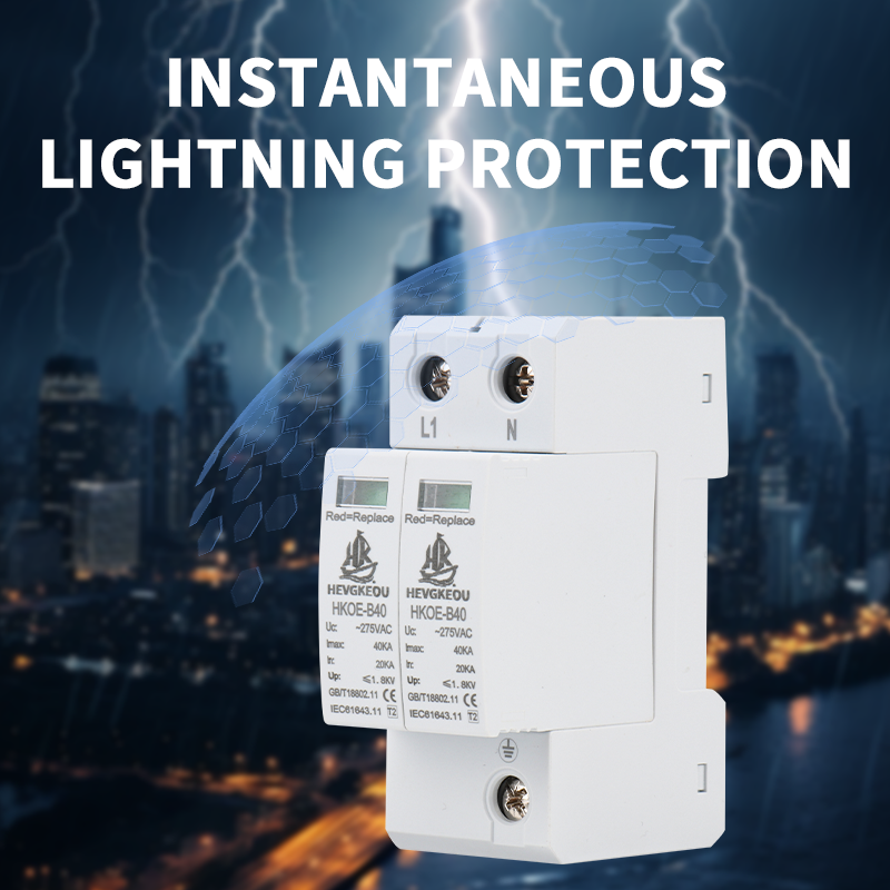 Surge Protection Device (SPD) | AC Power Line Surge Arrester | Shield Home & Industrial Equipment from Lightning & Power Surges | Type 2 Protection