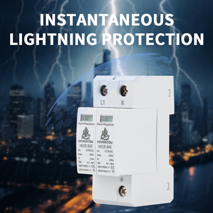 Surge Protection Device (SPD) | AC Power Line Surge Arrester | Shield Home & Industrial Equipment from Lightning & Power Surges | Type 2 Protection
