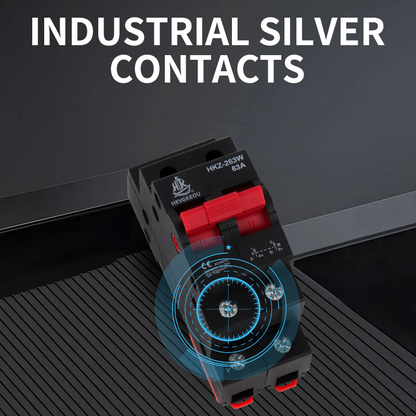 Hkz-263W 2p 63A Double Power Isolation Switch Red/Blue 230VAC 50/60Hz Dual Power Isolator Interrupter CE Certified for Safe Source Selection
