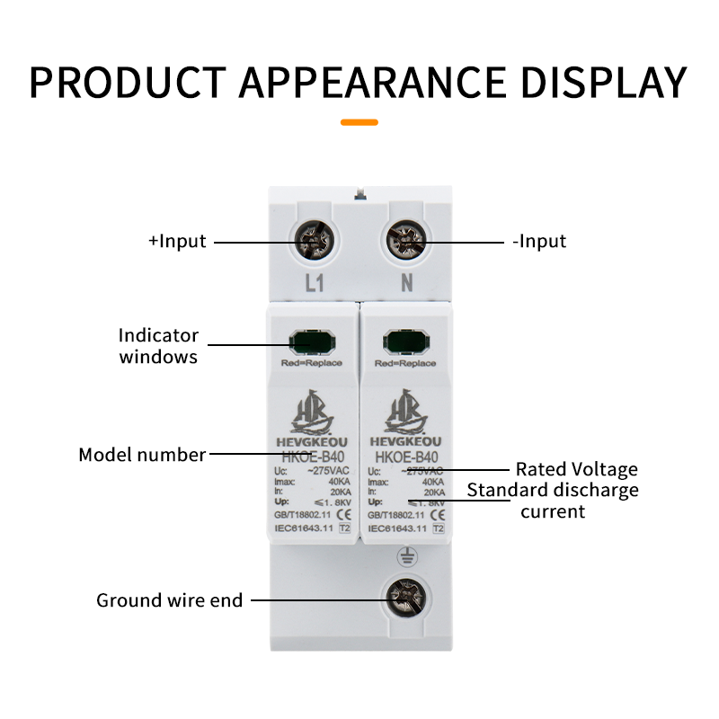 Surge Protection Device (SPD) | AC Power Line Surge Arrester | Shield Home & Industrial Equipment from Lightning & Power Surges | Type 2 Protection