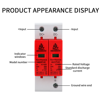 2P DC Type 2 Surge Protector (SPD) | High-Level Lightning & Transient Protection for Solar & DC Power Systems