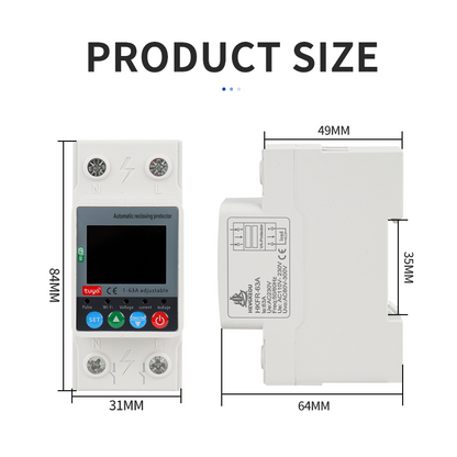 ATS 110V 125A 2P Automatic Transfer Switch | DIN Rail Dual Power Changeover for Solar/City Power/Generator | Uninterrupted Power Supply for Home & Off-Grid Systems