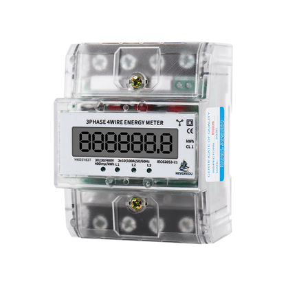 380V 3-Phase AC Current Panel Meter | 4-Wire Miniature Ammeter for Compact DIN Rail Mounting & Electrical Cabinets