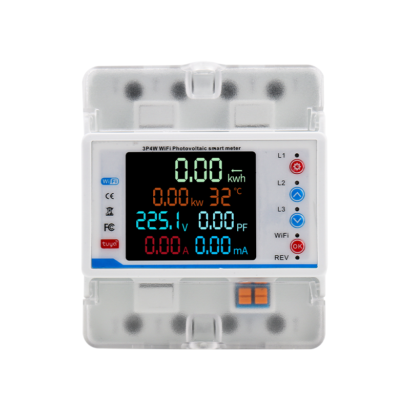 Smart 3-Phase Power Manager: Tuya WiFi kWh Meter with Leakage Protection, OVP/UVP Relay & Bi-Directional Monitoring | 4-in-1 Energy Management System for Solar, Industry & Commercial Use