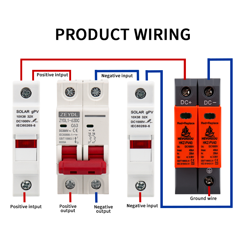 2P DC Type 2 Surge Protector (SPD) | High-Level Lightning & Transient Protection for Solar & DC Power Systems