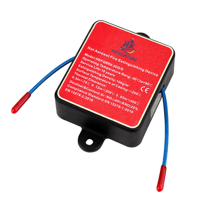 Square Fire Extinguisher for Electrical Cabinets Up to 0.4m³ | Automatic N₂ Aerosol Suppressor, DIN Rail Mount with Strong Adhesive