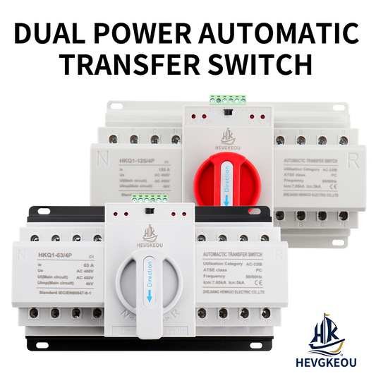 4P 63A/125A Automatic Transfer Switch (ATS) | 400V Dual Power Changeover | Manual/Auto for Industrial Generators | CE Certified