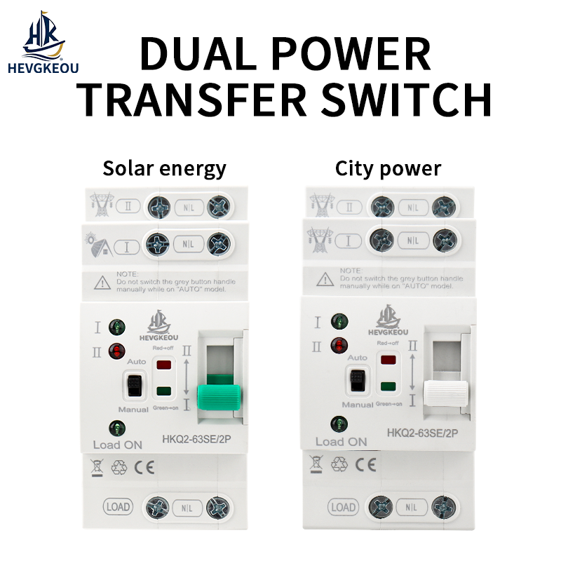 Single Phase Automatic Transfer Switch (ATS) | 2P 40A-100A Dual Power Changeover for 110V/230V Uninterrupted Supply