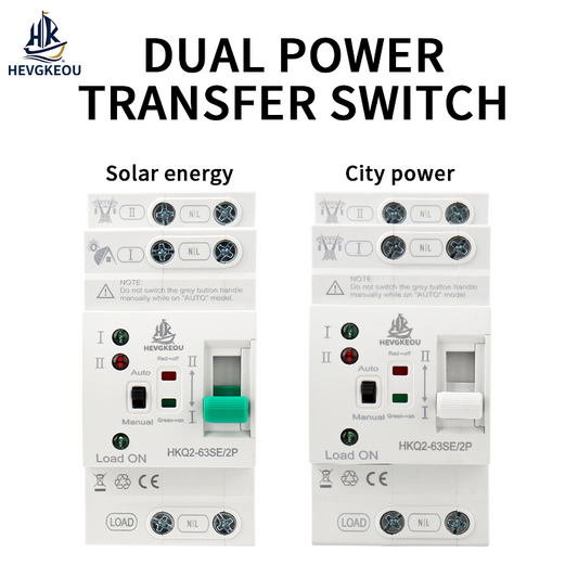 Single Phase Automatic Transfer Switch (ATS) | 2P 40A-100A Dual Power Changeover for 110V/230V Uninterrupted Supply
