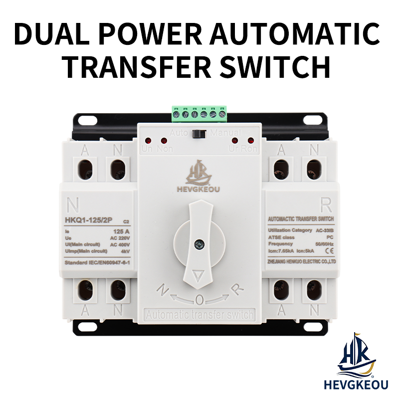 125A 220V Automatic Transfer Switch (ATS) | Universal Mains Power Changeover Switch | Safe Replacement Part for Wide Application – Generator, Solar, Grid